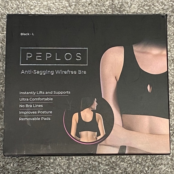 Peplos Anti-Sagging Wirefree Bra, L - Picture 11 of 15